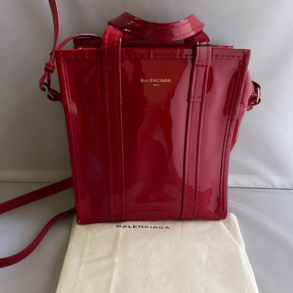 BALENCIAGA Patent Leather XS Bazar Shopper Tote - Picture 2 of 16